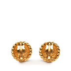 Chanel Vintage CC Logo Gold Plated Earrings — view 2