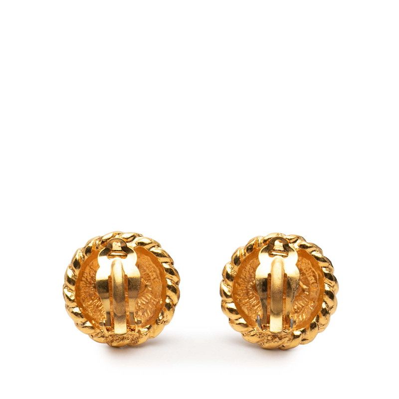Chanel Vintage CC Logo Gold Plated Earrings — view 2
