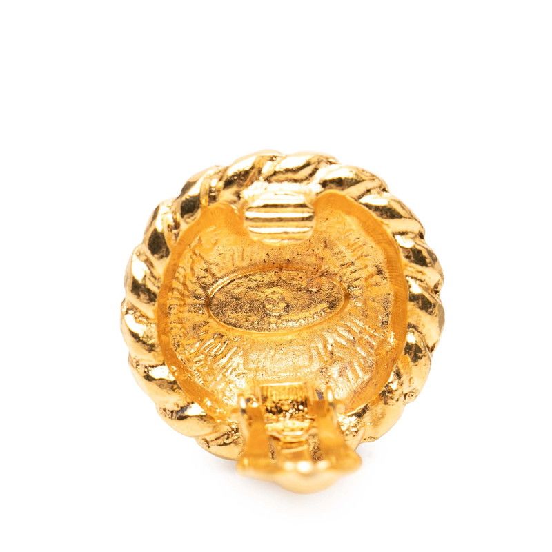 Chanel Vintage CC Logo Gold Plated Earrings — view 3