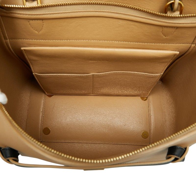 Celine Belt Bag 2-Way Beige Black Leather — view 8