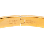 Hermes Mini Click PM Chaine D'ancre Bangle Bracelet Gold Black Plated — view 5