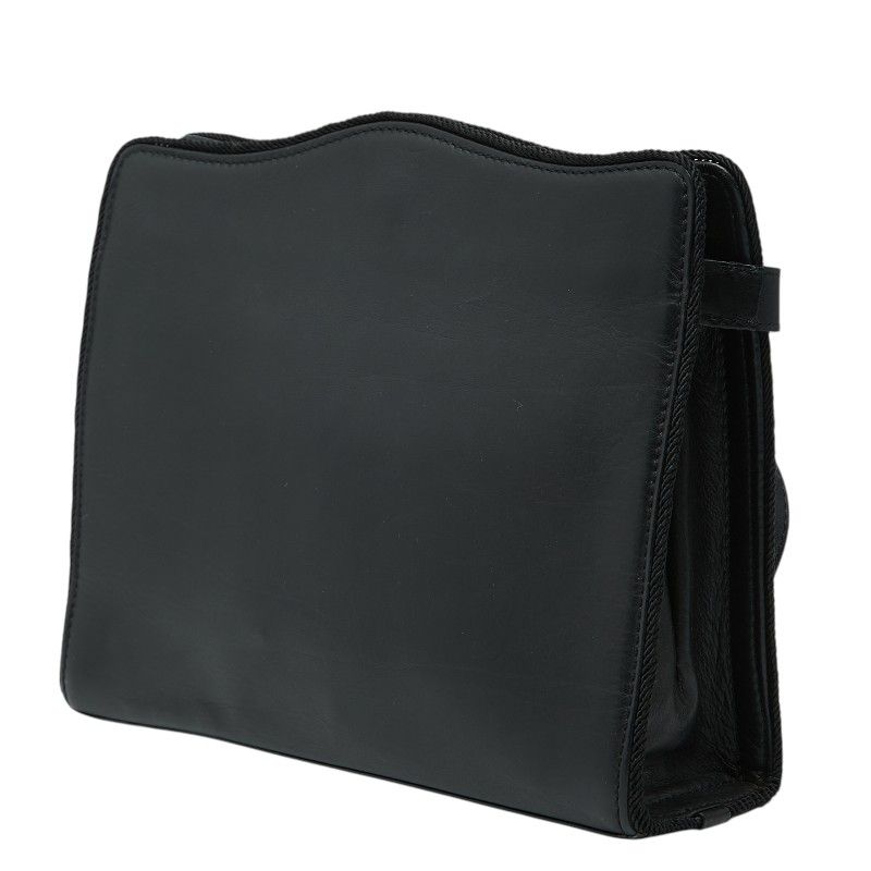Dior CD Logo Crossbody Shoulder Bag Black Leather — view 2