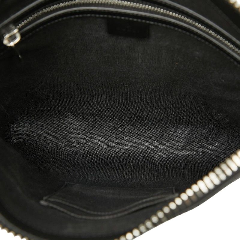 Gucci GG Supreme Crossbody Shoulder Bag Black Leather — view 7