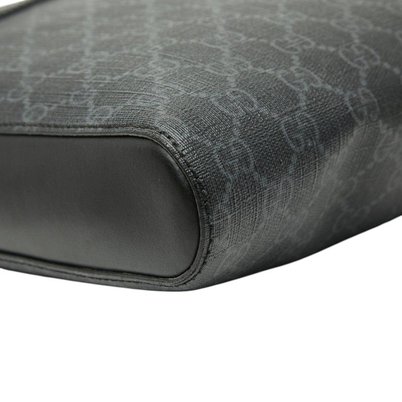 Gucci GG Supreme Crossbody Shoulder Bag Black Leather — view 5