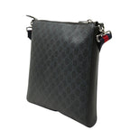 Gucci GG Supreme Crossbody Shoulder Bag Black Leather — view 2
