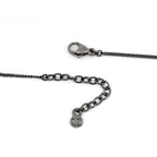 Chanel CC Logo Rhinestone Necklace Silver Plated — view 3