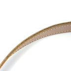 Hermes Kelly Choker Necklace Leather Metal Beige Silver — view 5