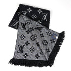 Louis Vuitton Echarpe Logo Mania Shine Monogram Scarf Wool Silk — view 2