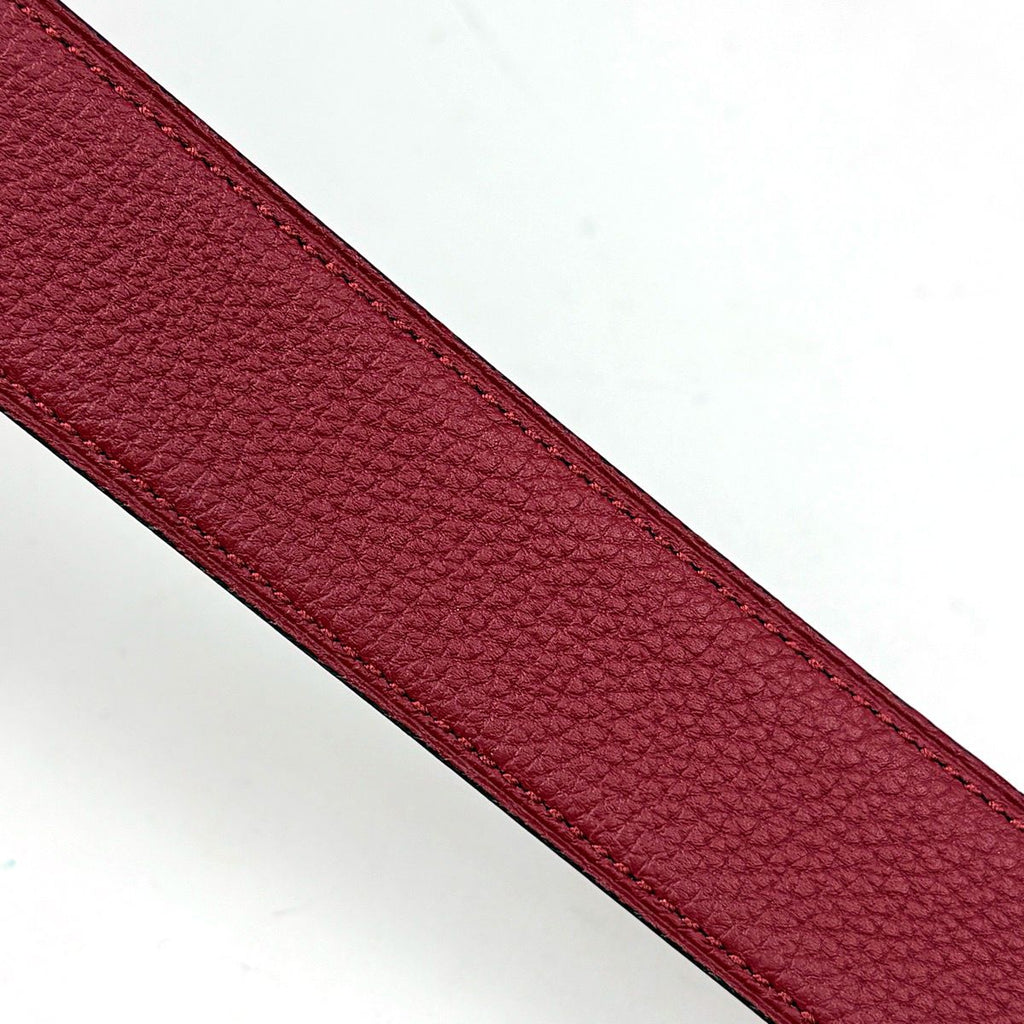 Hermes Constance Reversible Belt Leather Red Black — view 2