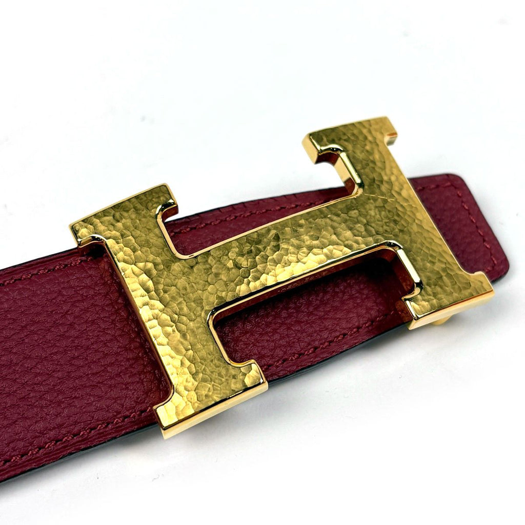 Hermes Constance Reversible Belt Leather Red Black — view 5