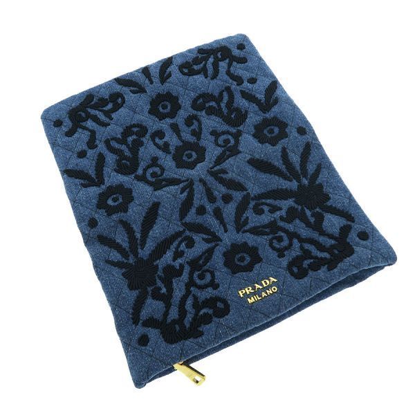 Prada Denim Clutch Blue — view 6