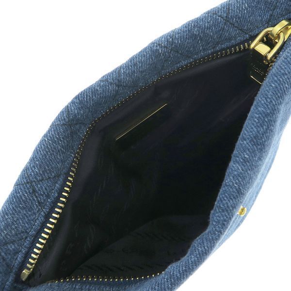 Prada Denim Clutch Blue — view 4