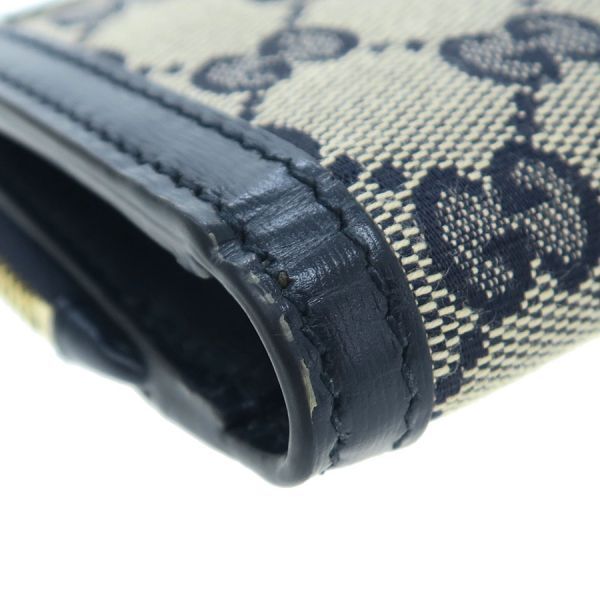Gucci GG Canvas Compact Wallet Navy Blue — view 6