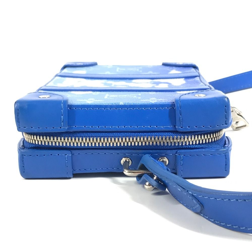 Louis Vuitton Shoulder Bag Soft Trunk Wallet Leather Blue White — view 5