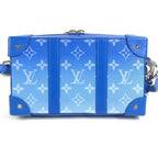 Louis Vuitton Shoulder Bag Soft Trunk Wallet Leather Blue White — view 2