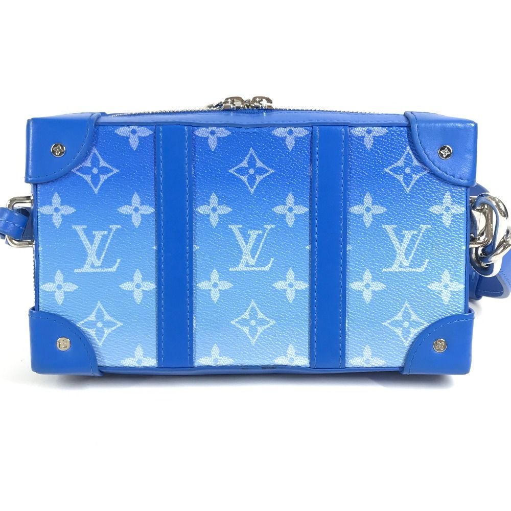 Louis Vuitton Shoulder Bag Soft Trunk Wallet Leather Blue White — view 2