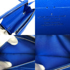 Louis Vuitton Shoulder Bag Soft Trunk Wallet Leather Blue White — view 8