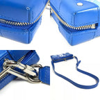 Louis Vuitton Shoulder Bag Soft Trunk Wallet Leather Blue White — view 7