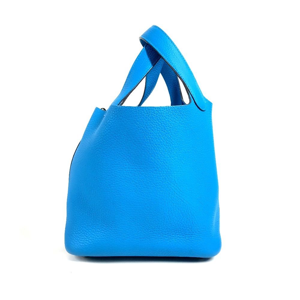 Hermes Handbag Picotin Lock PM Taurillon Clemence Blue Free Doub — view 3