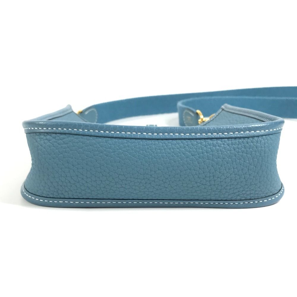 Hermes Shoulder Bag Evelyne TPM 16 Taurillon Clemence New Blue — view 5