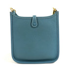 Hermes Shoulder Bag Evelyne TPM 16 Taurillon Clemence New Blue — view 2