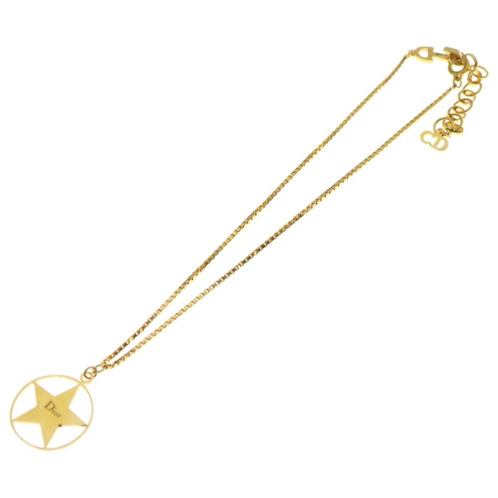 Dior Star Motif Necklace Pendant Chain Gold — view 2