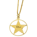 Dior Star Motif Necklace Pendant Chain Gold — view 3