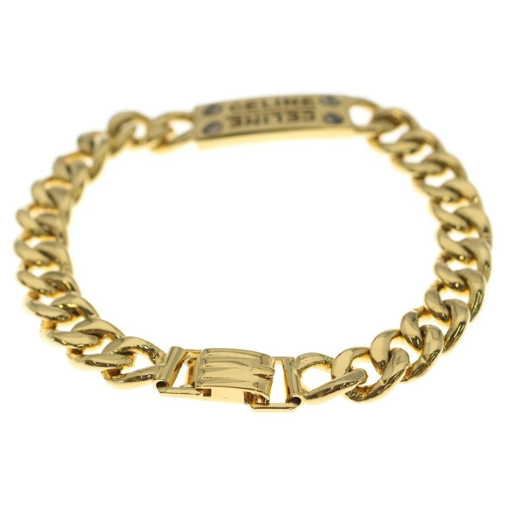 Celine Logo Plated Bracelet Gold Chain — view 2