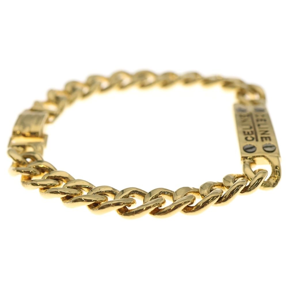 Celine Logo Plated Bracelet Gold Chain — view 3