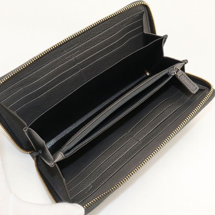 Saint Laurent Monogram Wallet Zip Around Leather — view 3