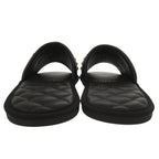 Chanel CC Logo Flat Sandals with Chain XS Gold Leather — view 4