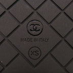 Chanel CC Logo Flat Sandals with Chain XS Gold Leather — view 9