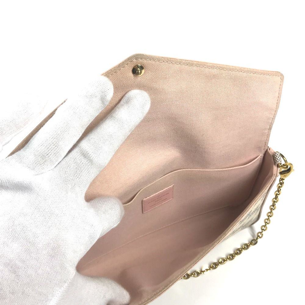 Louis Vuitton Shoulder Bag Pochette Felicie GM White Pink — view 4