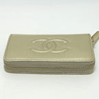 Chanel Coin Case CC Logo Metiers D'art Caviar Leather Gold — view 5