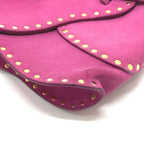 Celine Shoulder Bag Studded Suede Pink — view 5