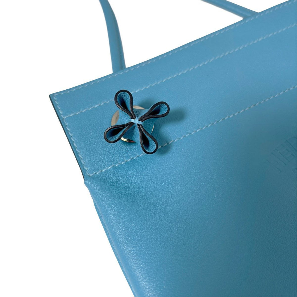 Hermes Sac Ali Nu Ali Numini Bicolor Mini Shoulder Bag Blue — view 9