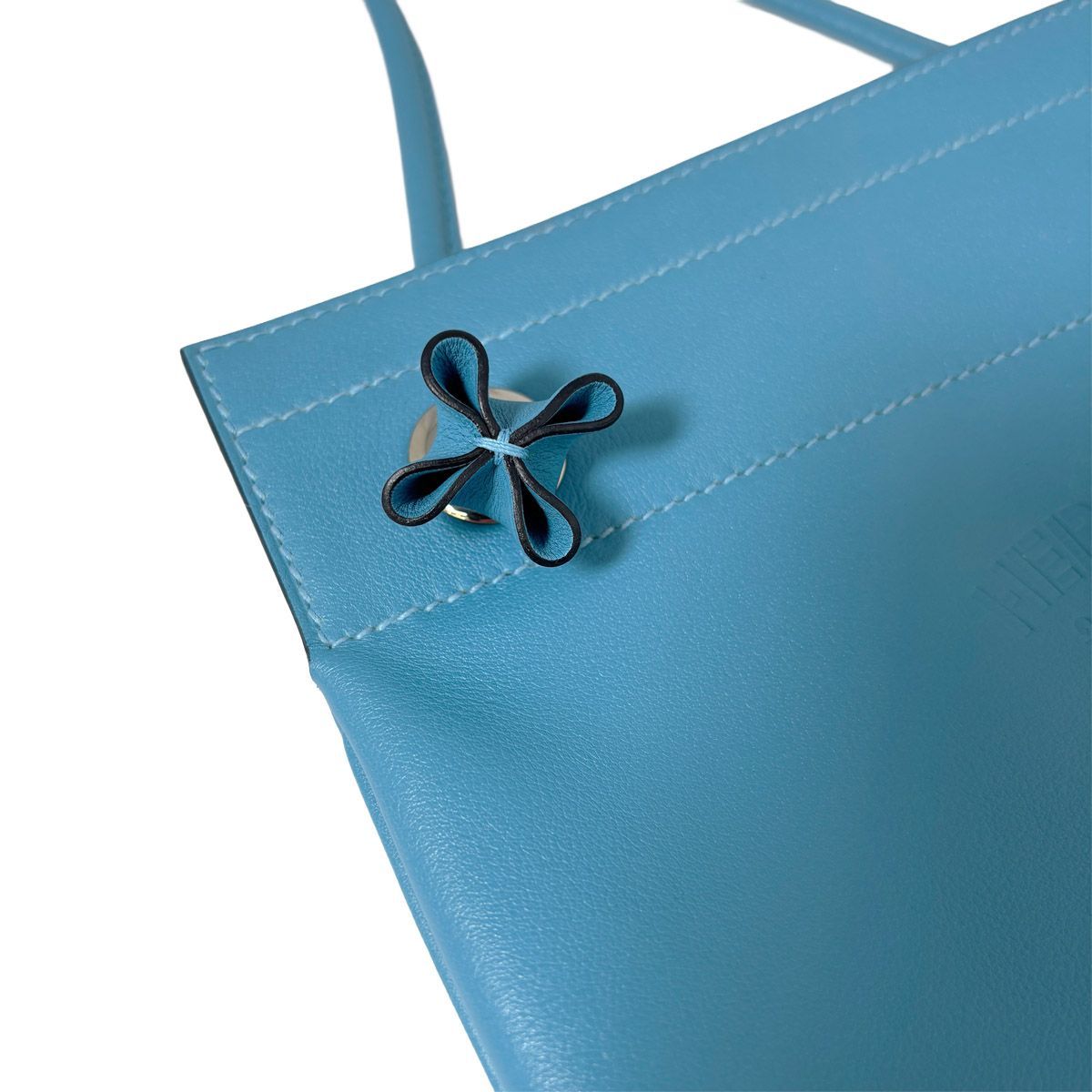 Hermes Sac Ali Nu Ali Numini Bicolor Mini Shoulder Bag Blue — view 9