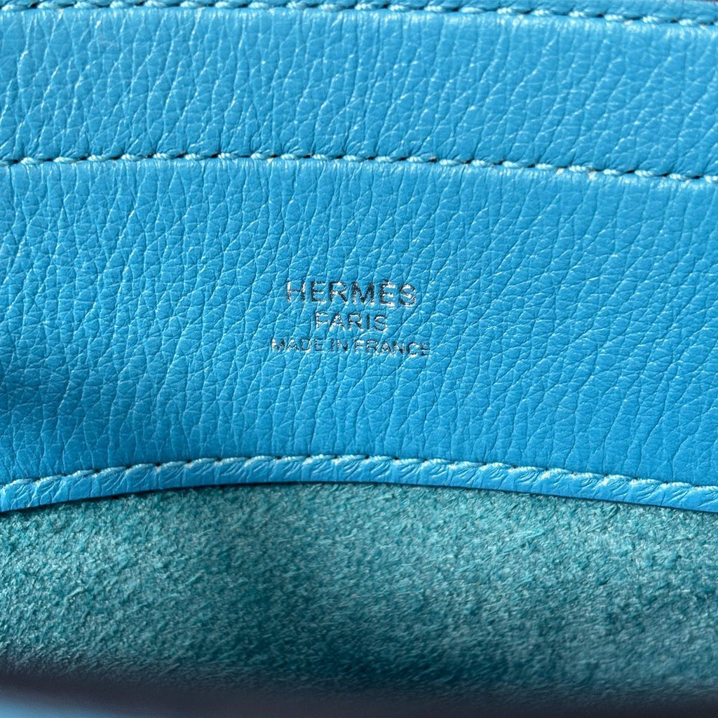Hermes Sac Ali Nu Ali Numini Bicolor Mini Shoulder Bag Blue — view 7