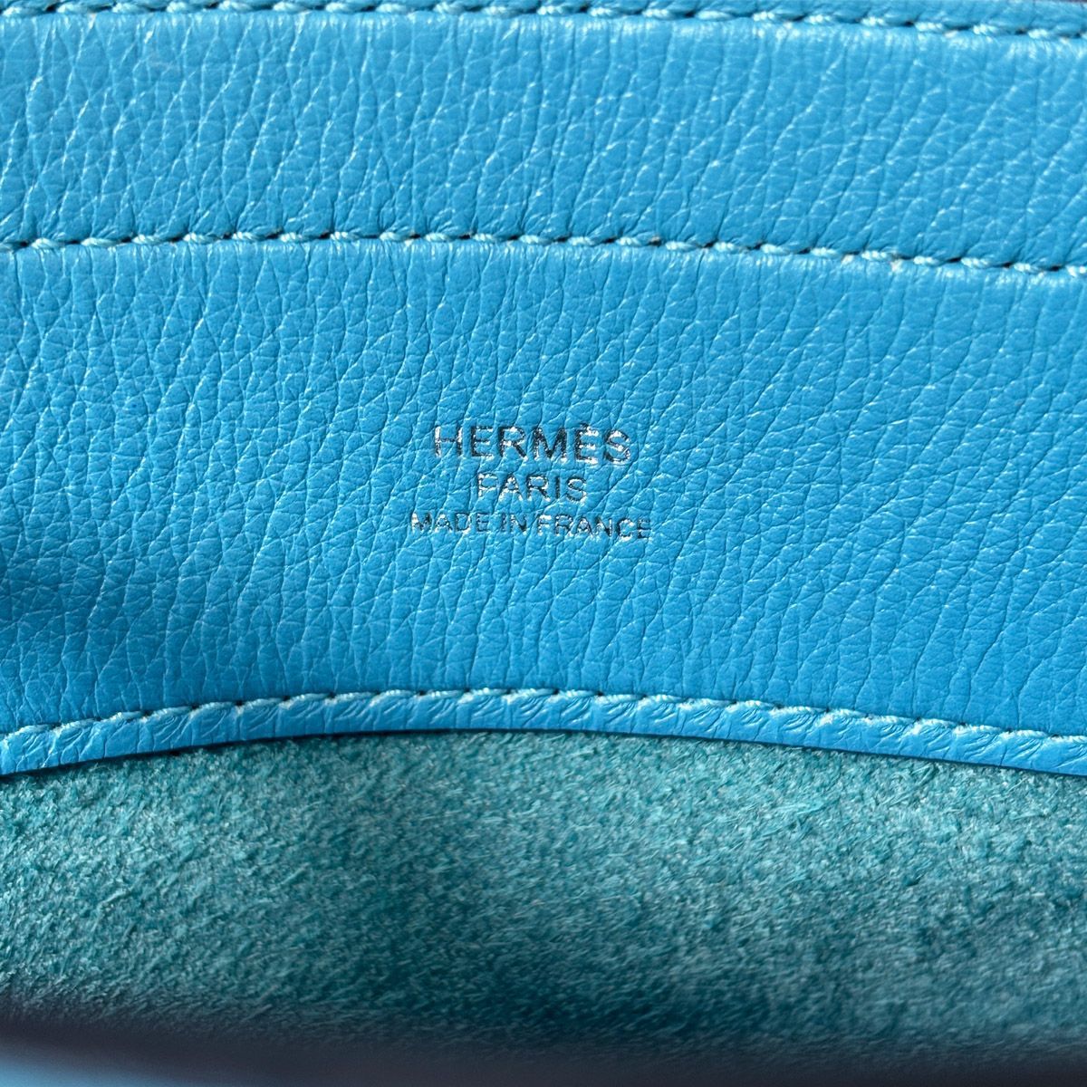 Hermes Sac Ali Nu Ali Numini Bicolor Mini Shoulder Bag Blue — view 7