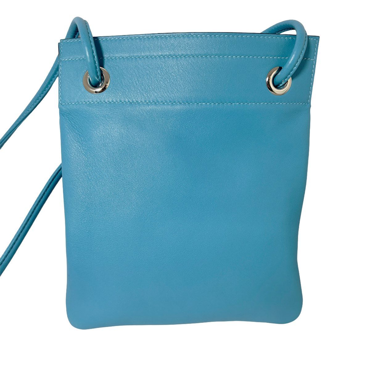 Hermes Sac Ali Nu Ali Numini Bicolor Mini Shoulder Bag Blue — view 4