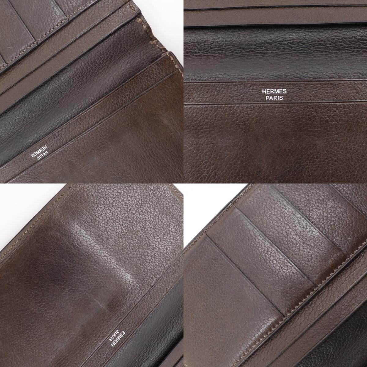 Hermes Mc2 Fleming Leather Brown Billfold — view 8