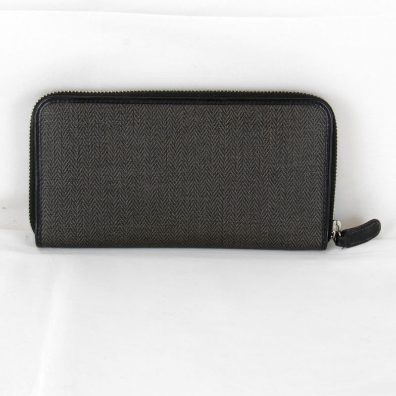 Bvlgari Weekend Round Zip Wallet Leather Black