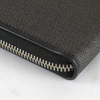 Bvlgari Weekend Round Zip Wallet Leather Black