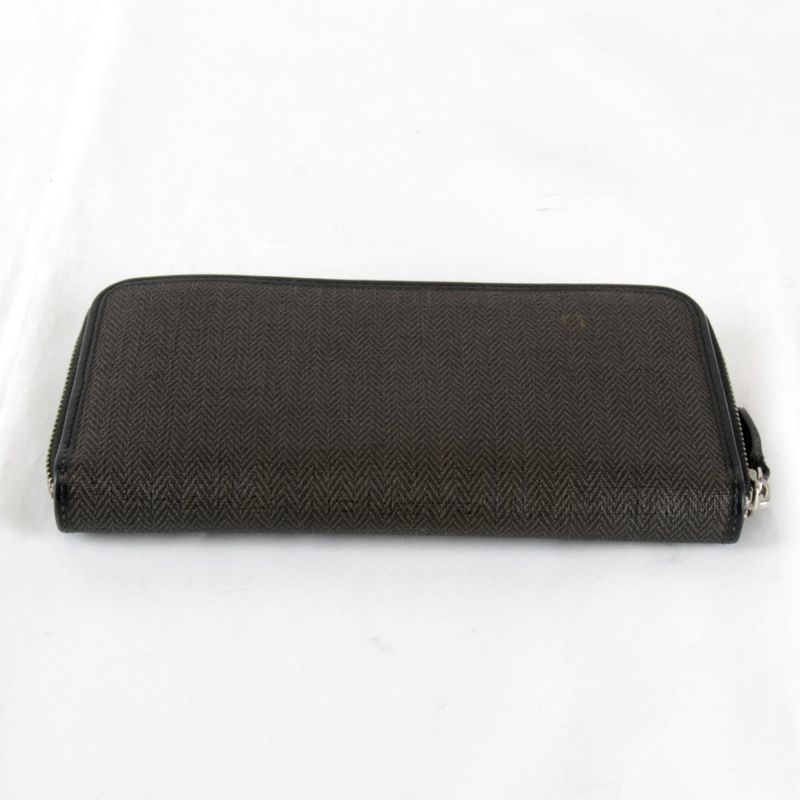 Bvlgari Weekend Round Zip Wallet Leather Black
