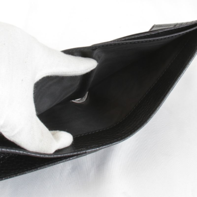 Gucci Interlocking Bifold Wallet Leather Black