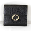 Gucci Interlocking Bifold Wallet Leather Black