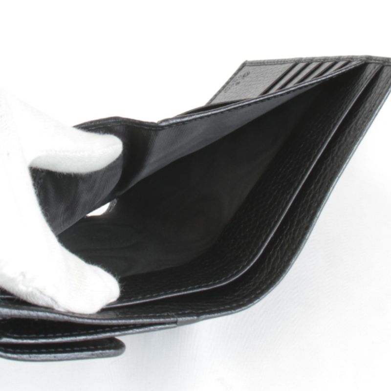Gucci Interlocking Bifold Wallet Leather Black