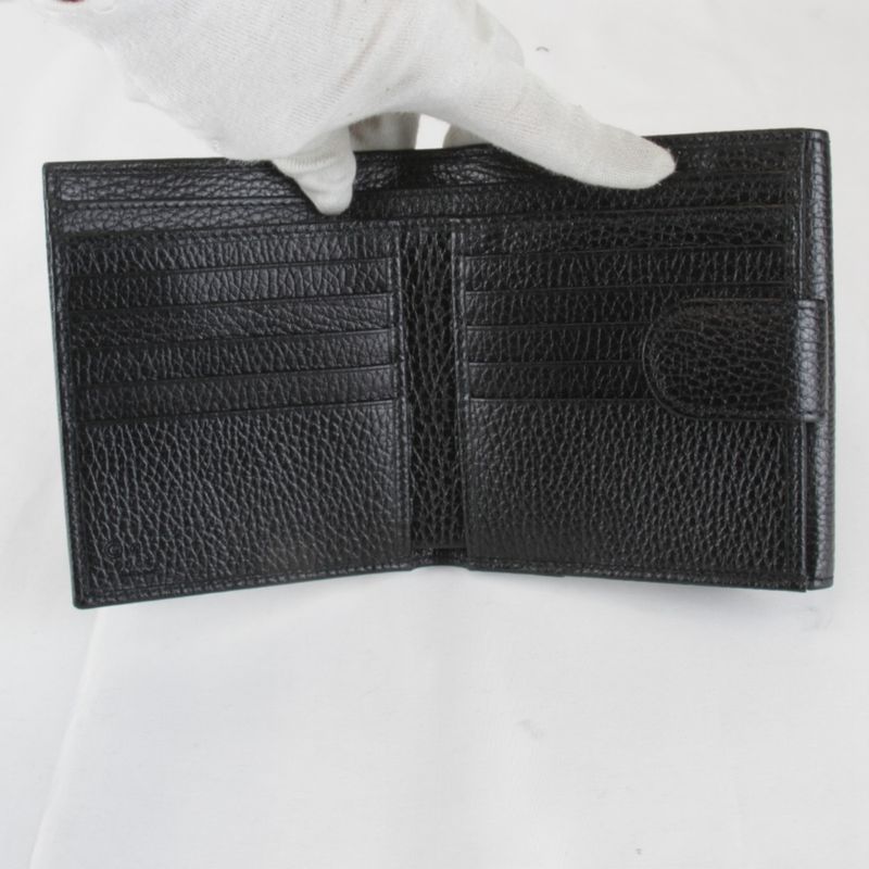 Gucci Interlocking Bifold Wallet Leather Black