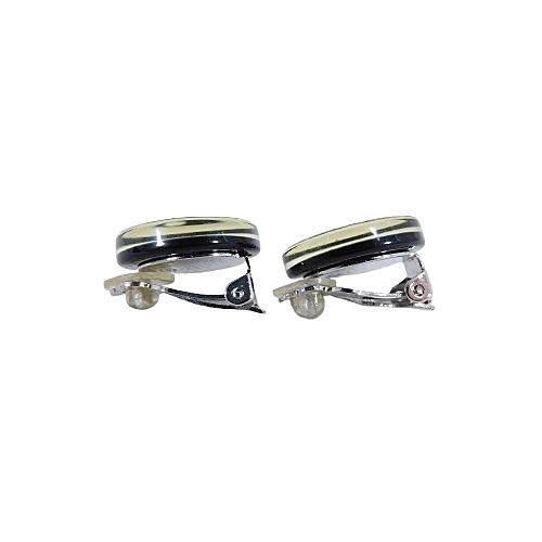 Chanel Earrings CC Logo Rhinestone Black — view 3