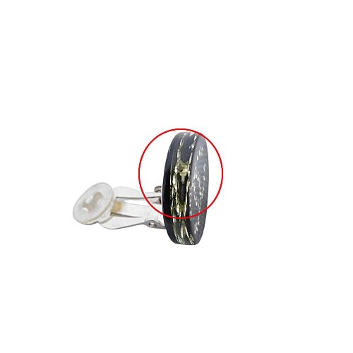 Chanel Earrings CC Logo Rhinestone Black — view 6